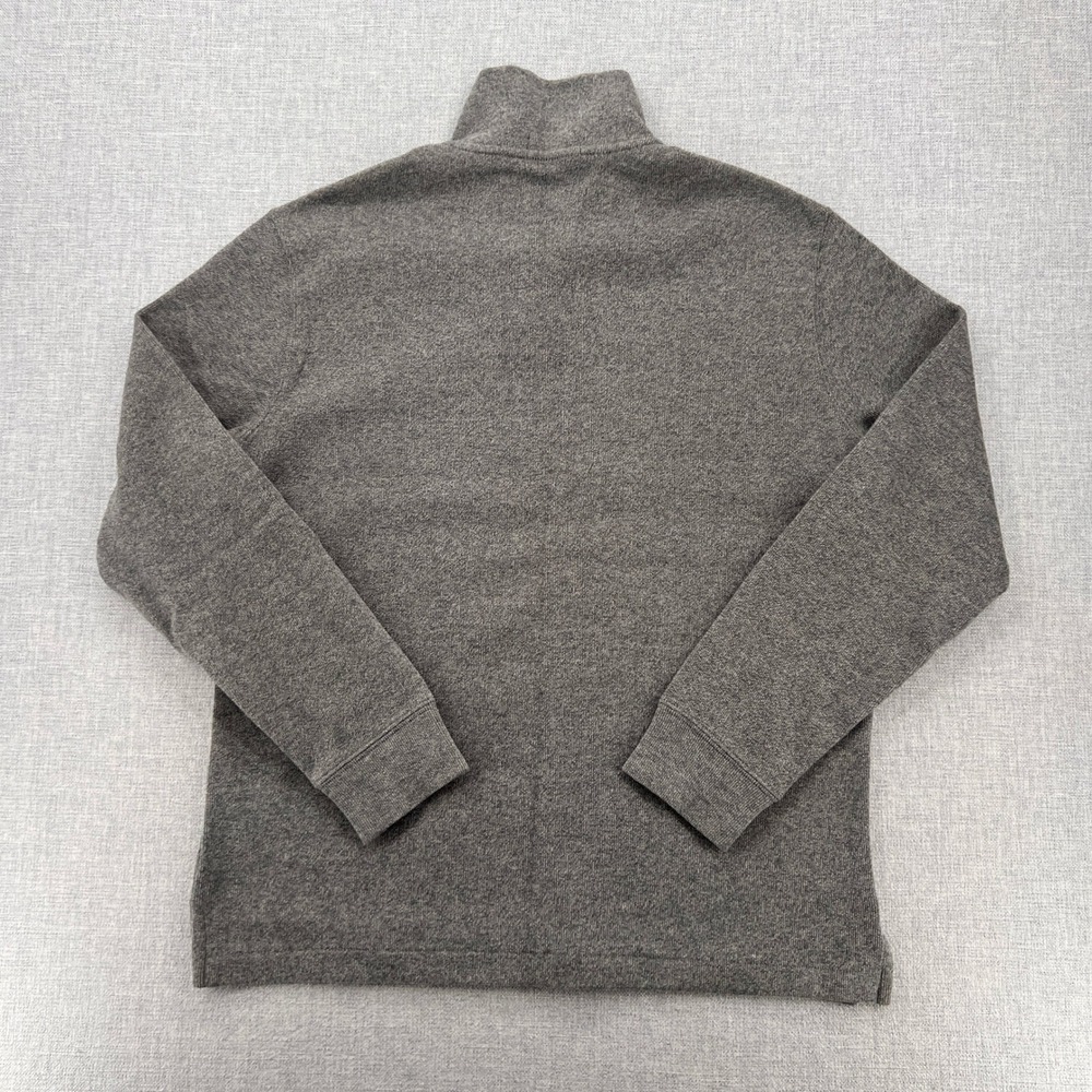 Polo Ralph Lauren Quarter Zip Sweater Men Medium Gray Pony Preppy Smart Ivy 1/4 - Picture 9 of 10